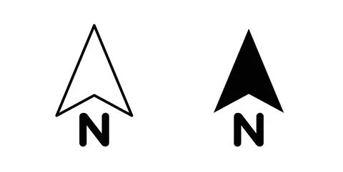 North icon vector art Illustrations Stock Illustration