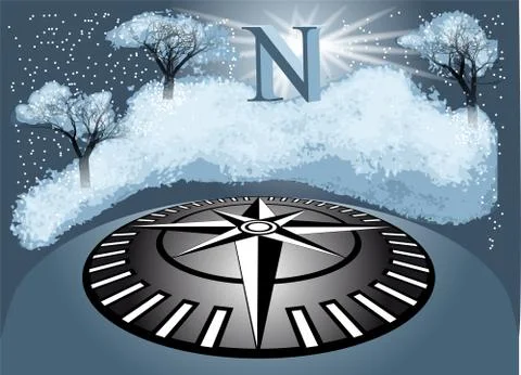 North Stock Illustration