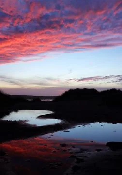 North Jetty After Sunset Stock Photos
