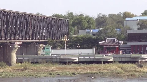 North Korea Border Area Stock-Footage 81367098