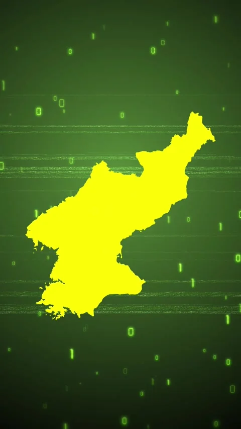 North Korea Digital Map Intro 库存影片 258836760