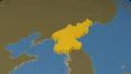 North Korea extruded. Solids. 4k or 4k+ Resolution