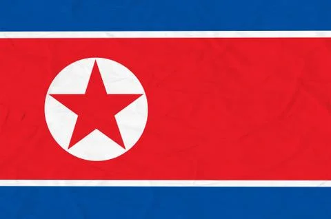 North Korea Flag - 3D rendered image. Stock Illustration