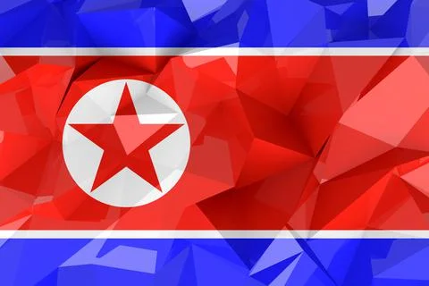 North Korea flag. 3D rendering. Stock Illustration