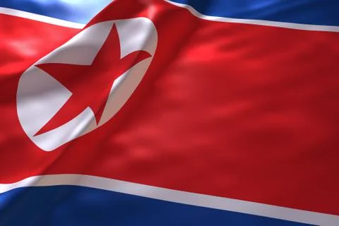 North Korea flag background 스톡 일러스트