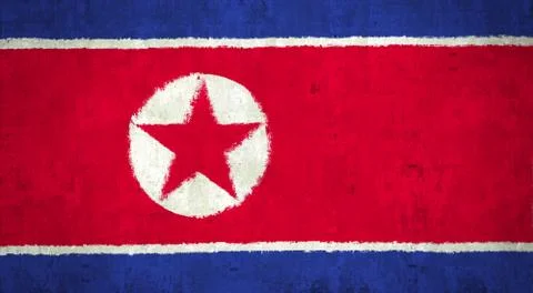 North Korea Flag Stock Illustration