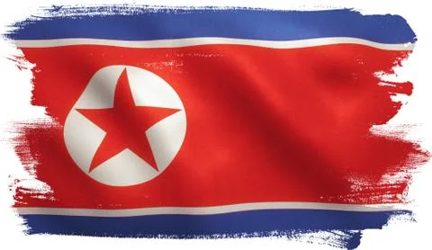 North Korea Flag Stock Illustration