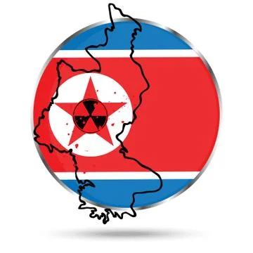 North Korea flag Stock Illustration