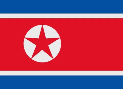 North korea flag vector Illustrazione stock