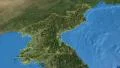 North Korea, glide over the map, outlined 4k or 4k+ Resolution