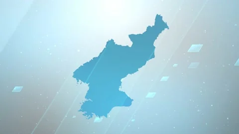 North Korea Map Background Stock Footage 197952127