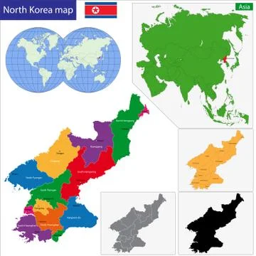 North Korea map Stock Illustration
