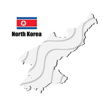 North Korea map on white background. vector illustration. Stock Illustration