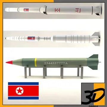 North korea missiles 3D Model