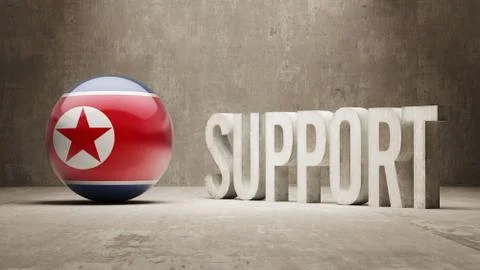 North Korea. Support Concept. Stock Illustration
