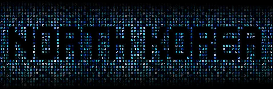 North Korea text on hex code illustration Stock Illustration