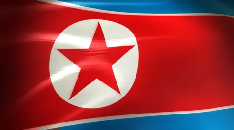 North Korean Flag - HD Loop 库存影片 999592