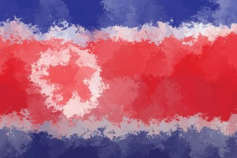 North Korean flag Stock Illustration