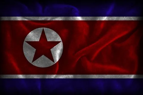 North Korean flag illustration Stock Illustration