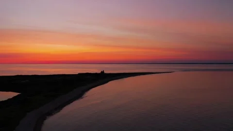 North Lighthouse Sunset Stock Footage 287967016