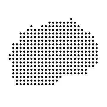 North Macedonia dotted vector map Illustrazione stock