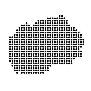 North Macedonia dotted vector map Stock Illustration