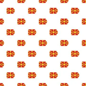 North macedonia flag arrows repeating pattern background Stock Illustration