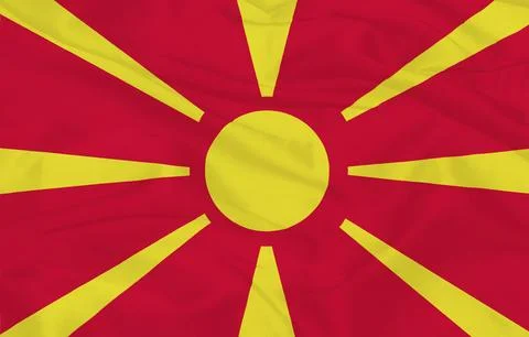 North Macedonia Flag Stock Illustration