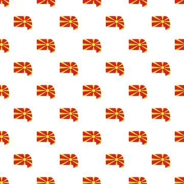 North macedonia flag pattern representing national identity Stock Illustration