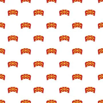 North macedonia flag pattern seamless repeating background Stock Illustration