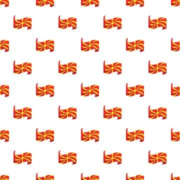 North macedonia flag repeating pattern background Stock Illustration