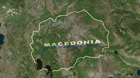 North Macedonia Map Animation Stock Footage 273875929