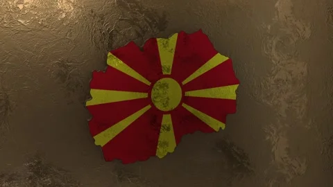 North Macedonia Map Stock Footage 277925755