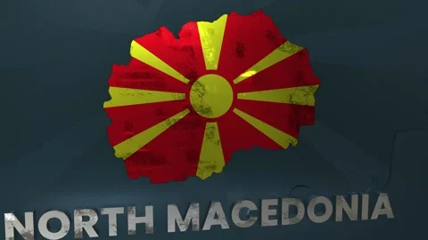 North Macedonia Map Stock Footage 279759310