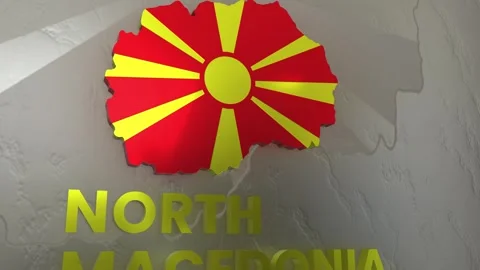 North Macedonia Map Stock Footage 279760271