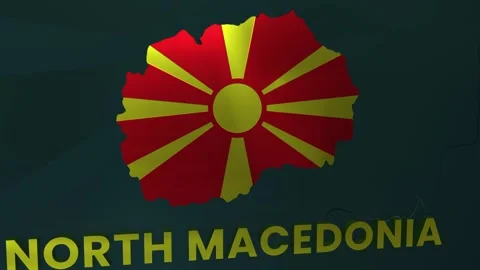 North Macedonia Map Stock Footage 279760760