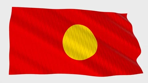 North-macedonia-simple flag waving grey background seamless loop Video stock 343219472