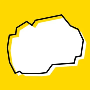 North Macedonia simplified vector map Stock Illustration