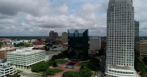 North Main Street Tower in downtown Winston-Salem Stock Footage 149727241