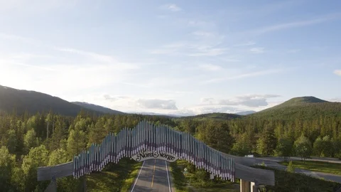 The North Norway Boarder Stock Footage 88840802