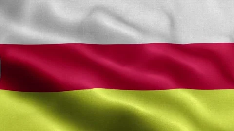 North Ossetia flag Front Stock Footage 318667729