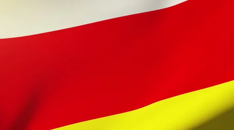 North Ossetia flag waving in the wind. Looping sun rises style.  Animation loop Video stock 48331939