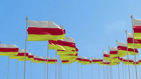 North Ossetia Row Of Flags Animation Stock-Footage 148770398