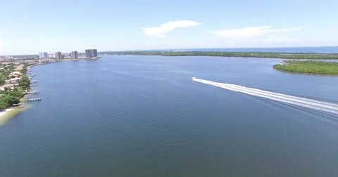 North Palm Beach Intercostal view hot summer day Stock Footage 65055411