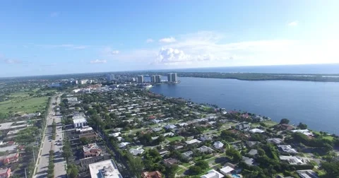 North Palm Beach Lighthouse Drive North East Stock Footage 65049429