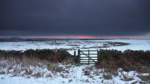 North Pennine Storm Clouds Stock Footage 124701076
