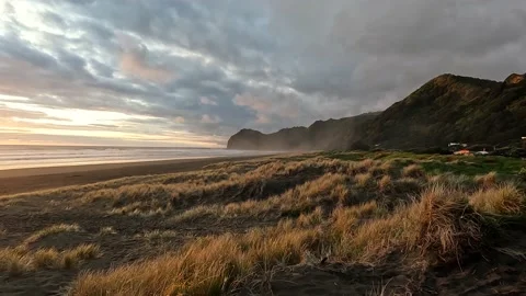 North Piha Sunset Video stock 219620350