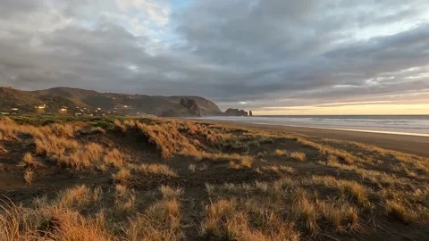 North Piha Sunset Stock Footage 219620358
