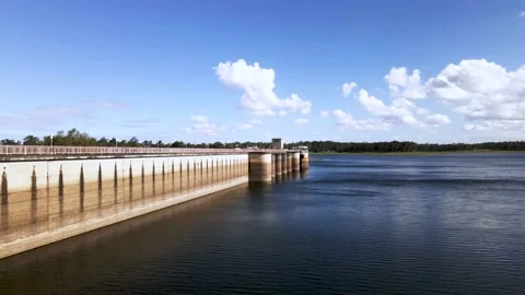 North Pine Dam – Dam Wall Panorama Vidéo 154482950