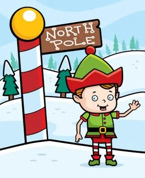 North Pole Elf Stock Illustration